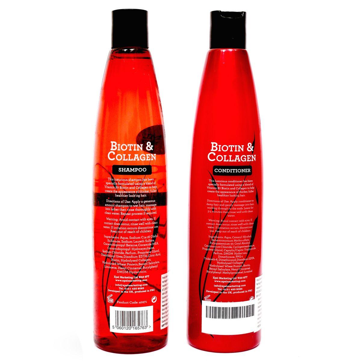 Biotin & Collagen Thickening Shampoo & Conditioner For Strong Thick Hair, helps combat dryness, breakage and hair loss (Set of 2) 400ml + 400ml