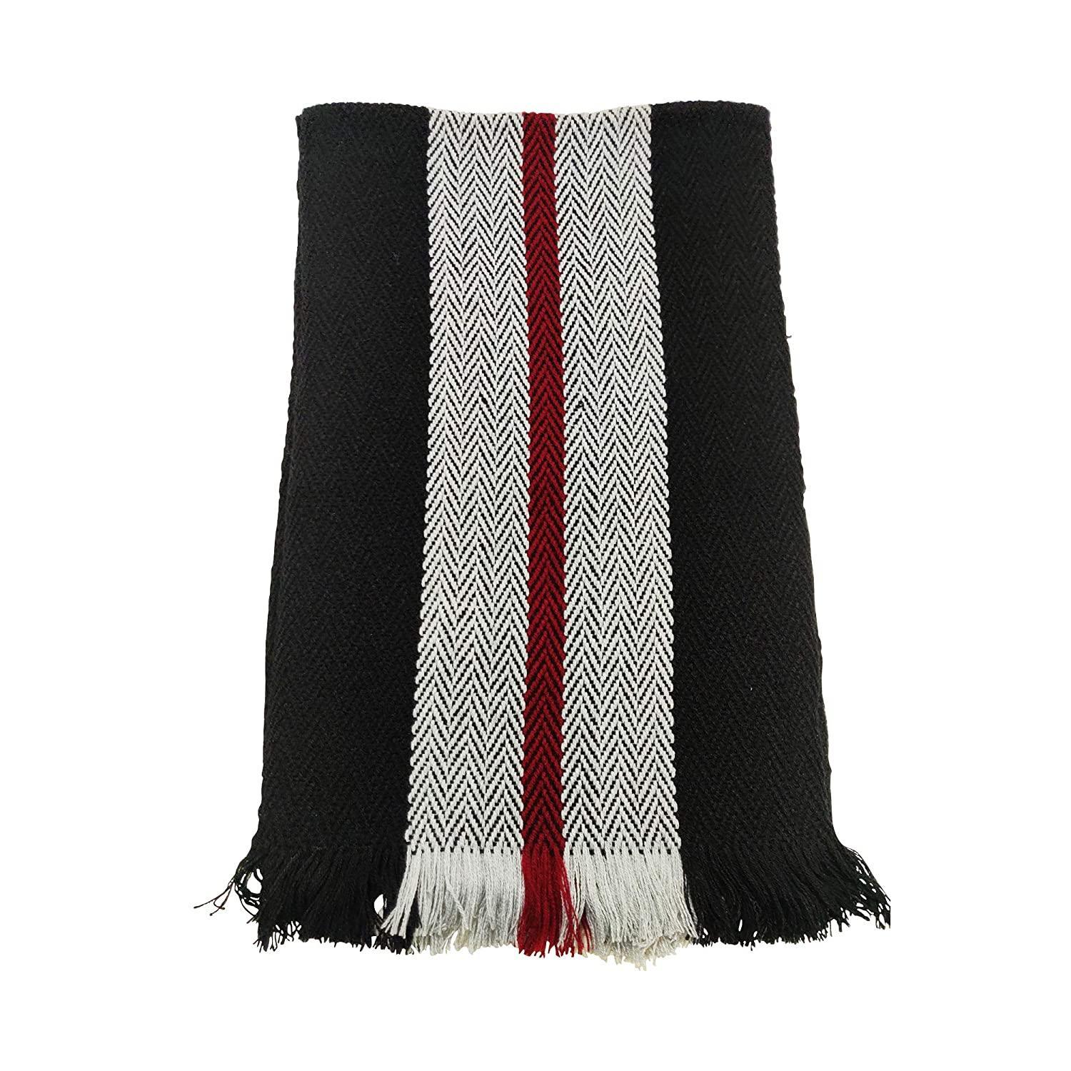 Graceway Men And Women Woolen Black Muffler For Winter Season