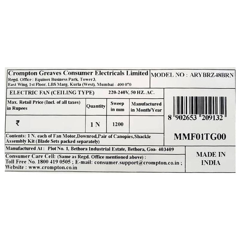 Crompton Ariyabriz Prime Ceiling Fan 1 N