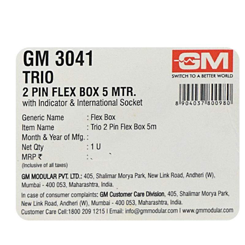 Gm Trio 2 Pin Flex Power Box 5 m Cable Length, 1 N