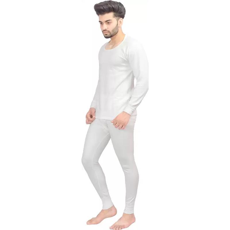 Picot Men Thermal Set White (Top & Lower)