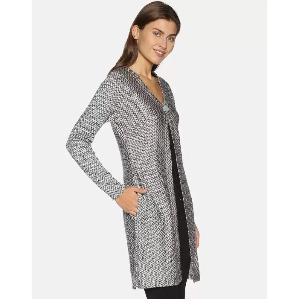 Companion Women Full Sleeve Grey Shrug