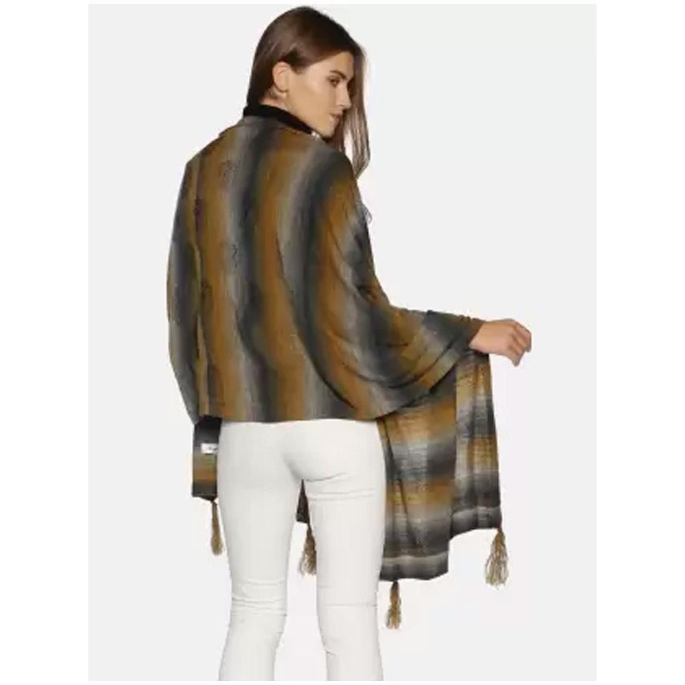 Companion Cotton Printed Women Shawl  (Brown)