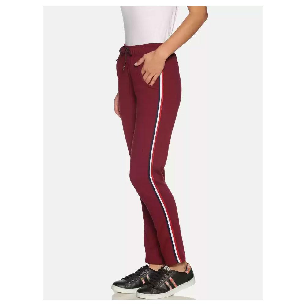 Companion Solid Women Maroon Track Pants
