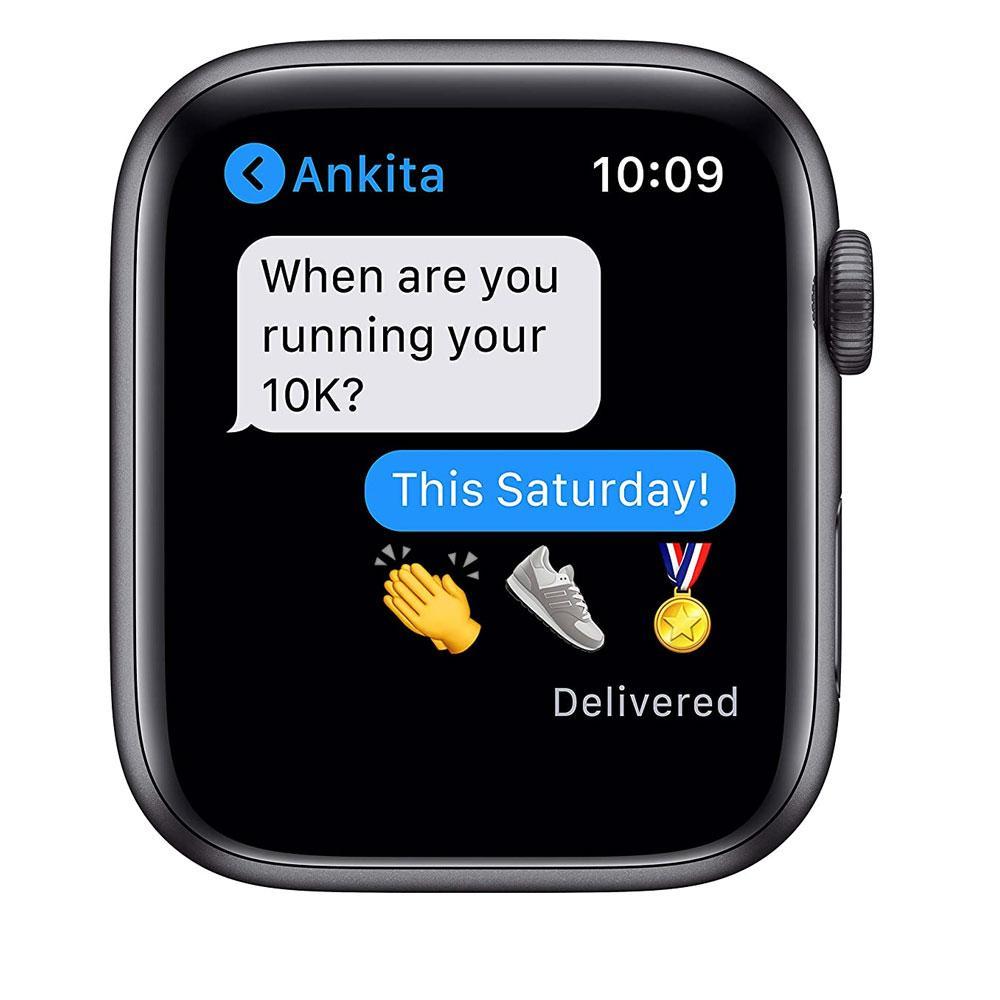 New Apple Watch Series 6 (GPS, 44mm) - Space Grey Aluminium Case with Black Sport Band
