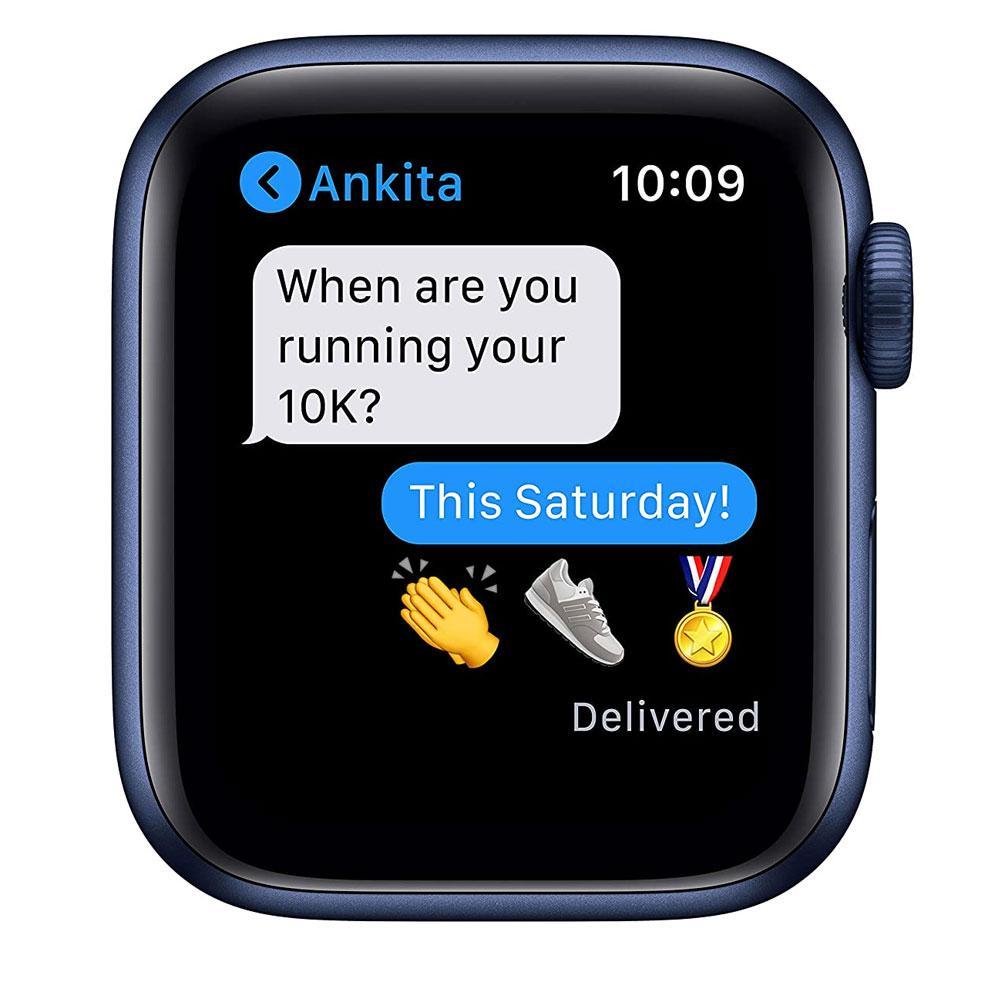 New Apple Watch Series 6 (GPS, 40mm) - Blue Aluminium Case with Deep Navy Sport Band