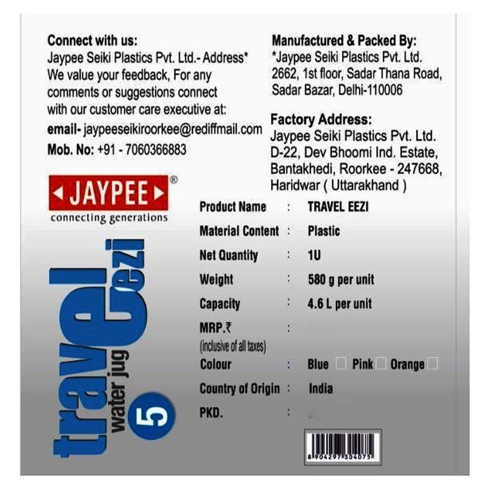 Jaypee Travel water Jug Capacity 4.6 L, Model Eezi, 1 N