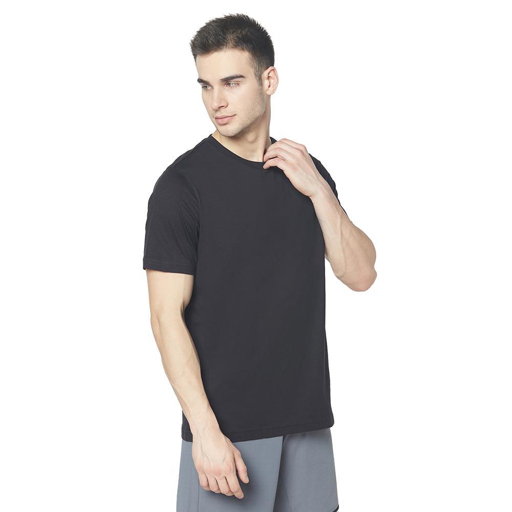 Picot Solid Men Round Neck Tshirt