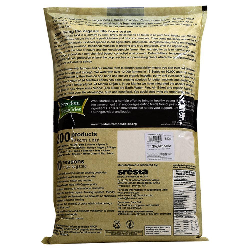 24 Mantra Organic Whole Wheat Atta 5kg