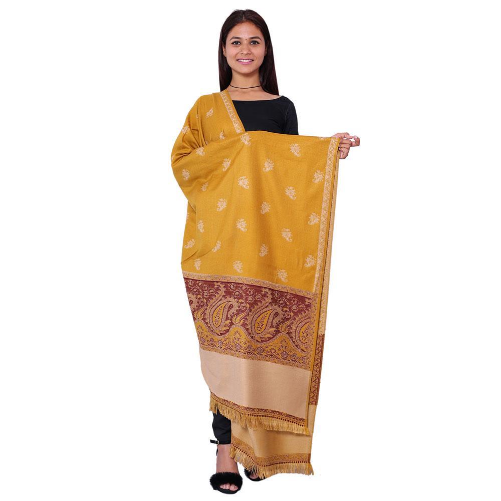 STOLR Women's  Acrylic Golden Shawl/Wrap for Women Size W80*L40