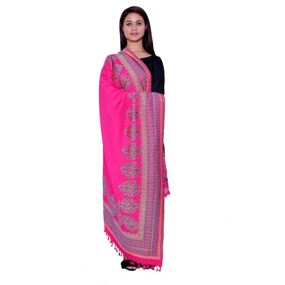 STOLR Girl's  Polywool Pink Shawl/Wrap Women Size W80*L40