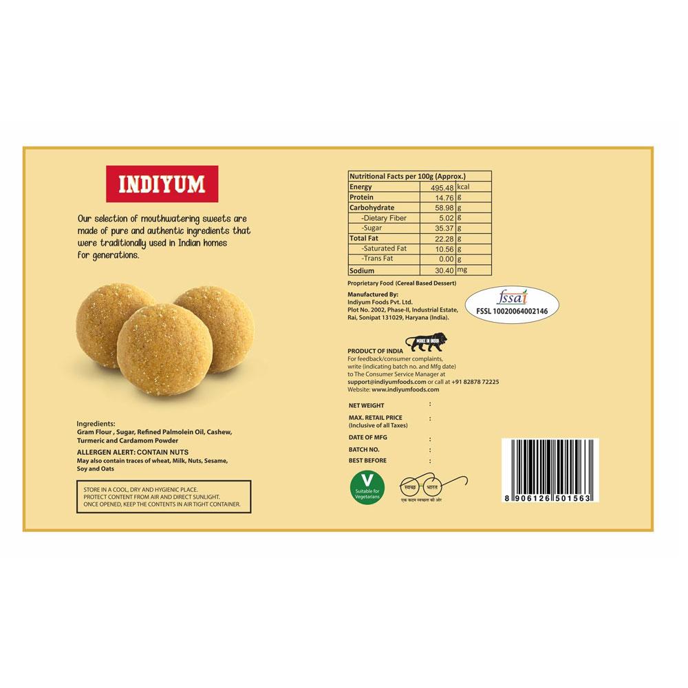 Indiyum Sweet Mithai Fresh Besan Laddu 