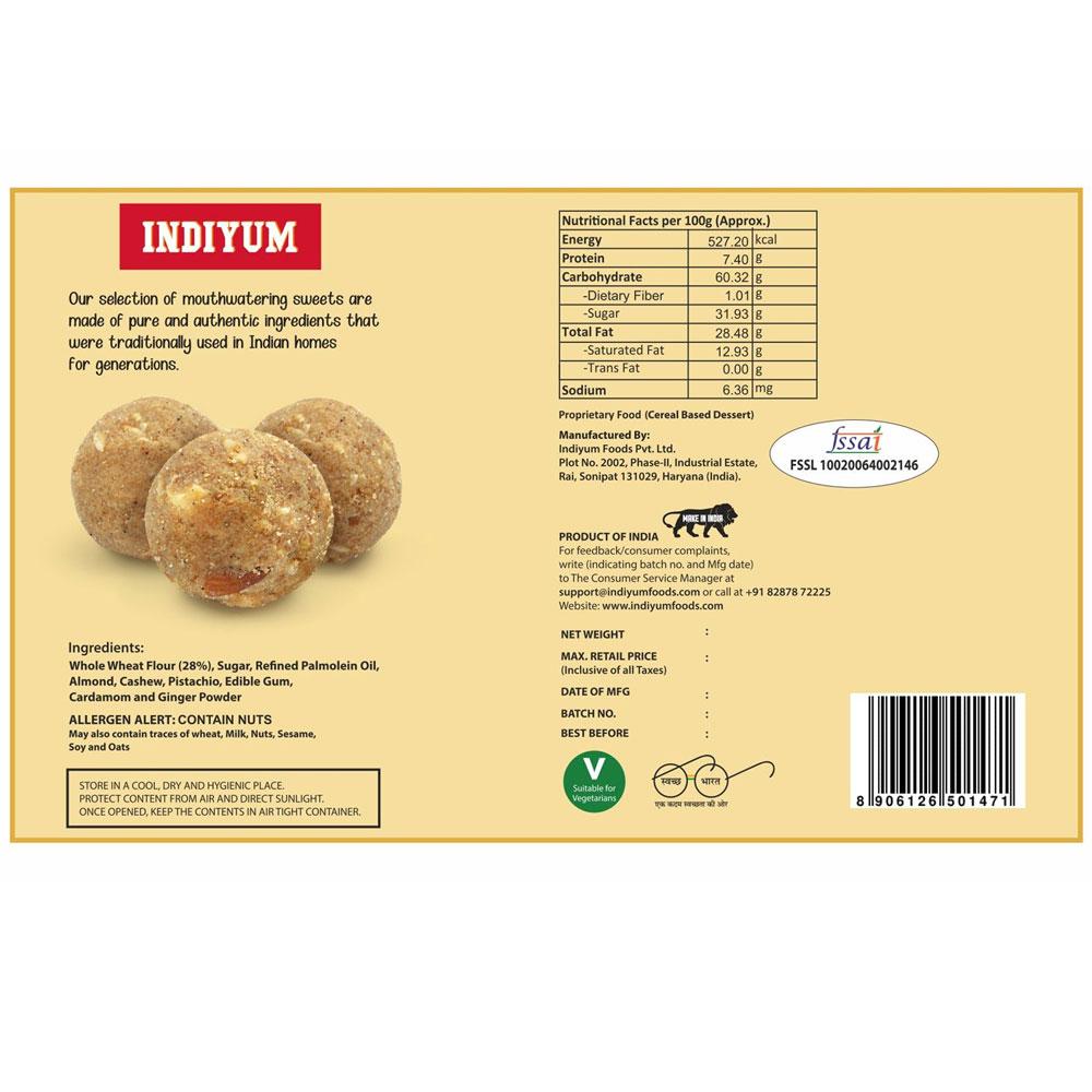 Indiyum Sweet Mithai Fresh Atta Panjeri Laddu 