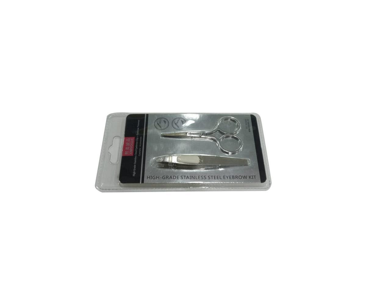 XIMI VOGUE™ HIGH GRADE STAINLESS STEEL EYEBROW TWEEZER SET 