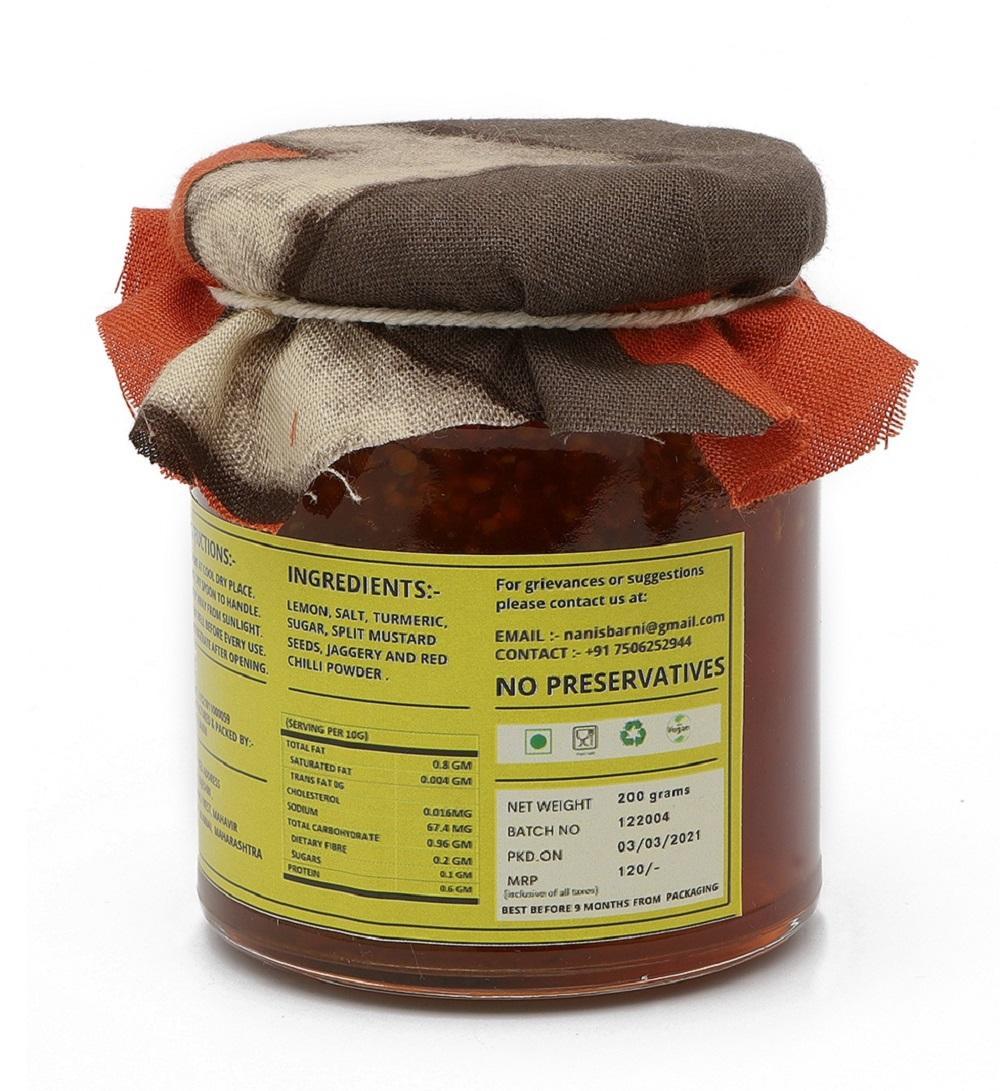 SWEET LEMON PICKLE (SWEET & SOUR)