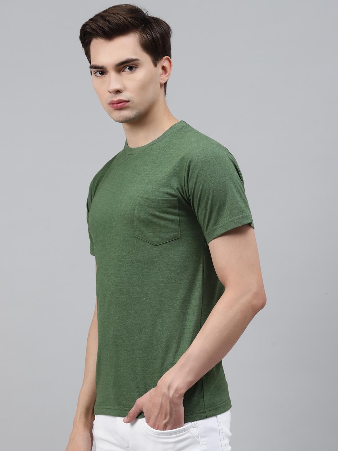 PICOT Men Green Printed T-shirt