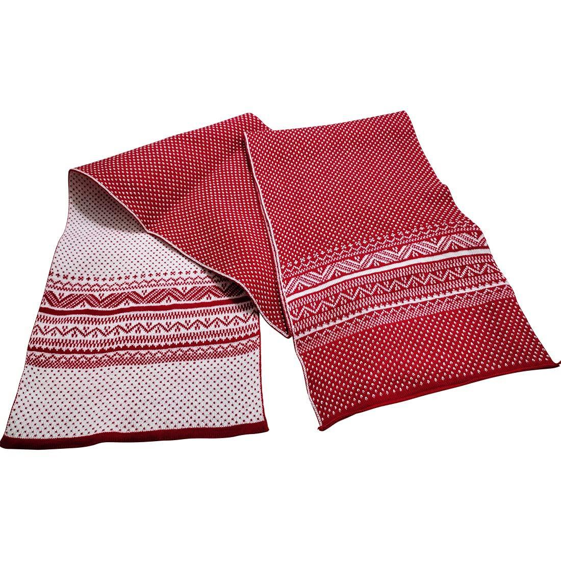 Graceway Mens and Women 100% Acro Wool Reversible Jacquard Design Soft Warm Muffler for winters   