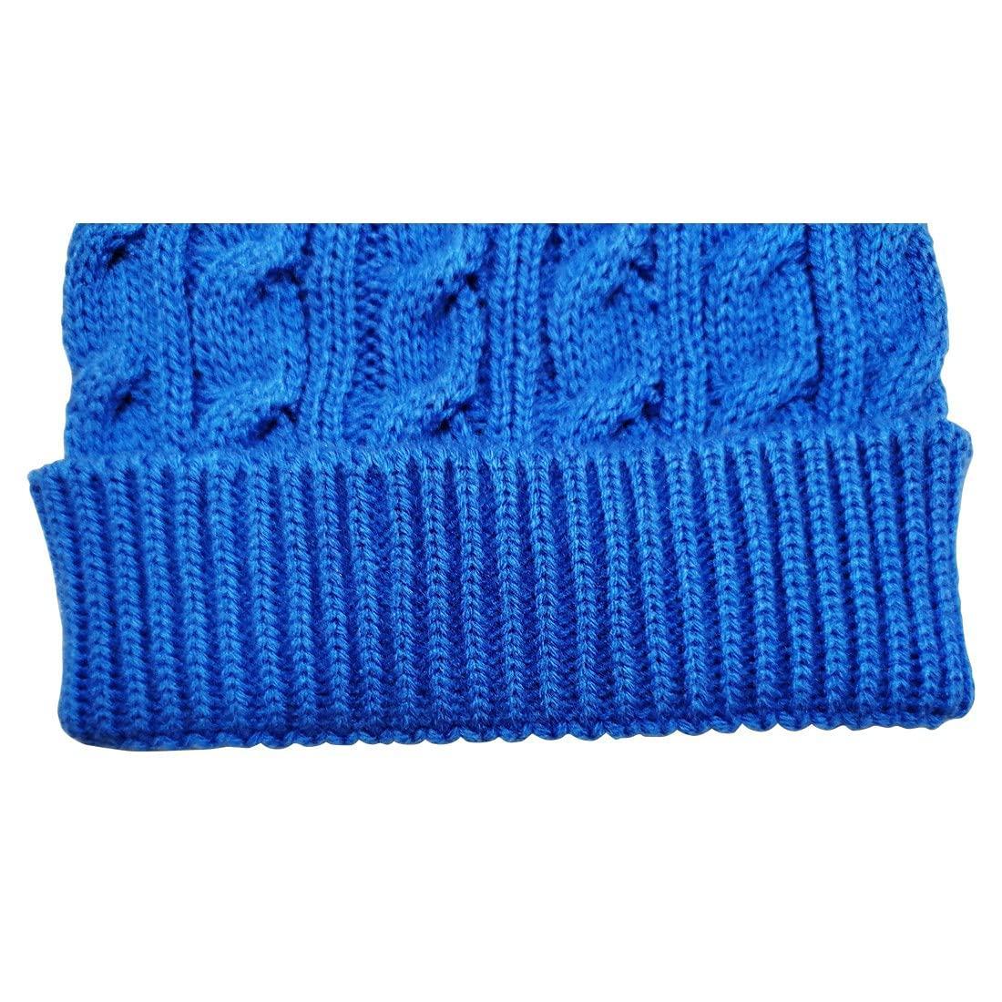 Graceway Kids Unisex 100% Acro Wool Cable Design Kint Woolen Beanie Cap for Winter season 2-5 years