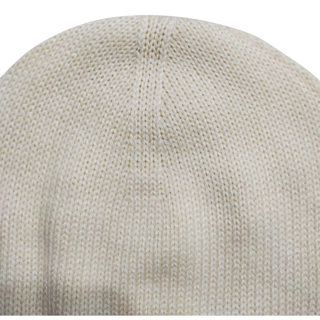Graceway Men Women Unisex 100% Acro Wool Knit & Wear Seamless Plain Solid Cap, Extra Warm and Soft for winters
