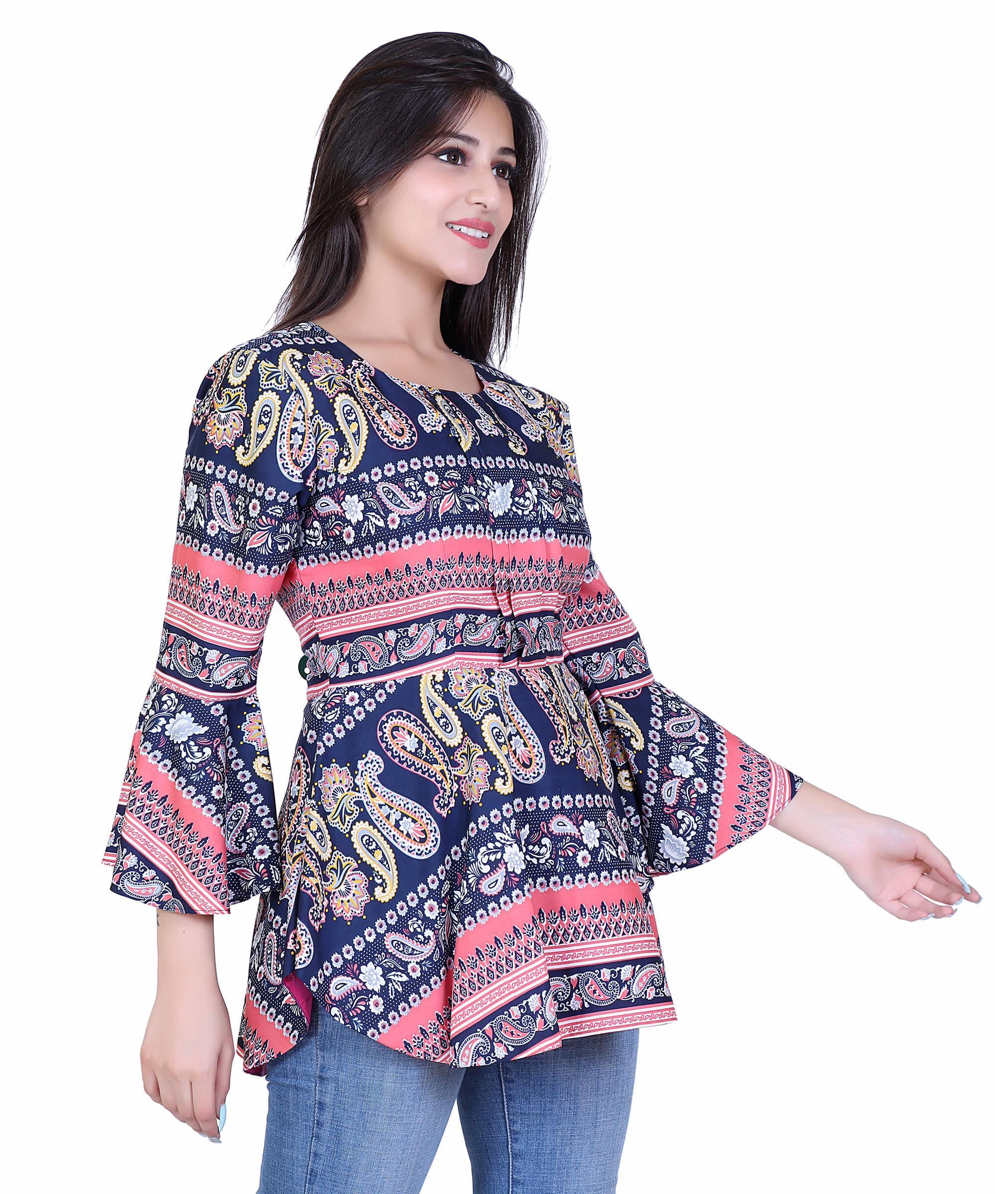 SECT-WT WOMEN TOP PRINT – BLUE PRINT