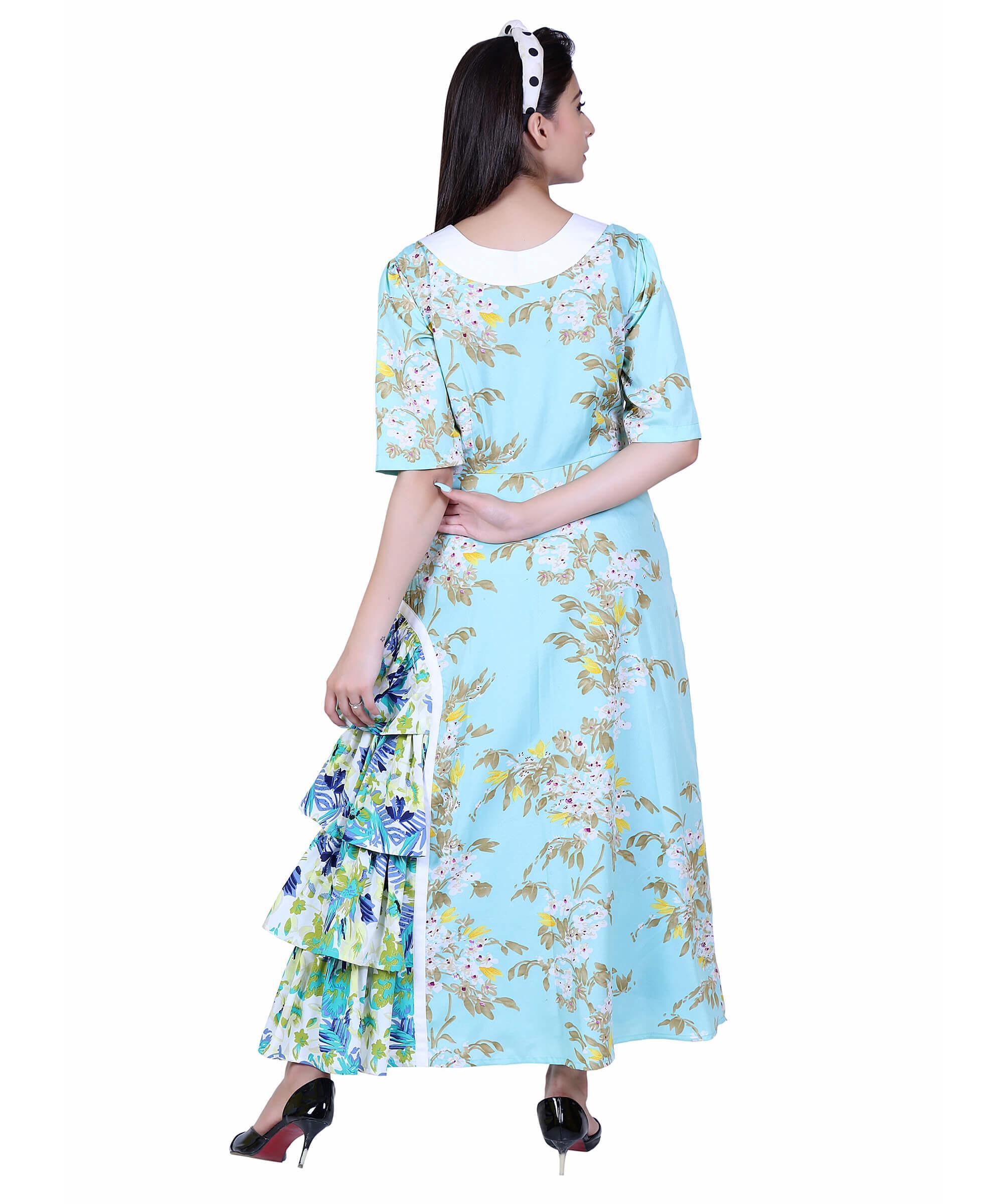 SECT-WWD WOMEN WESTERN DRESS PRINT – CELEST BLUE PRINT