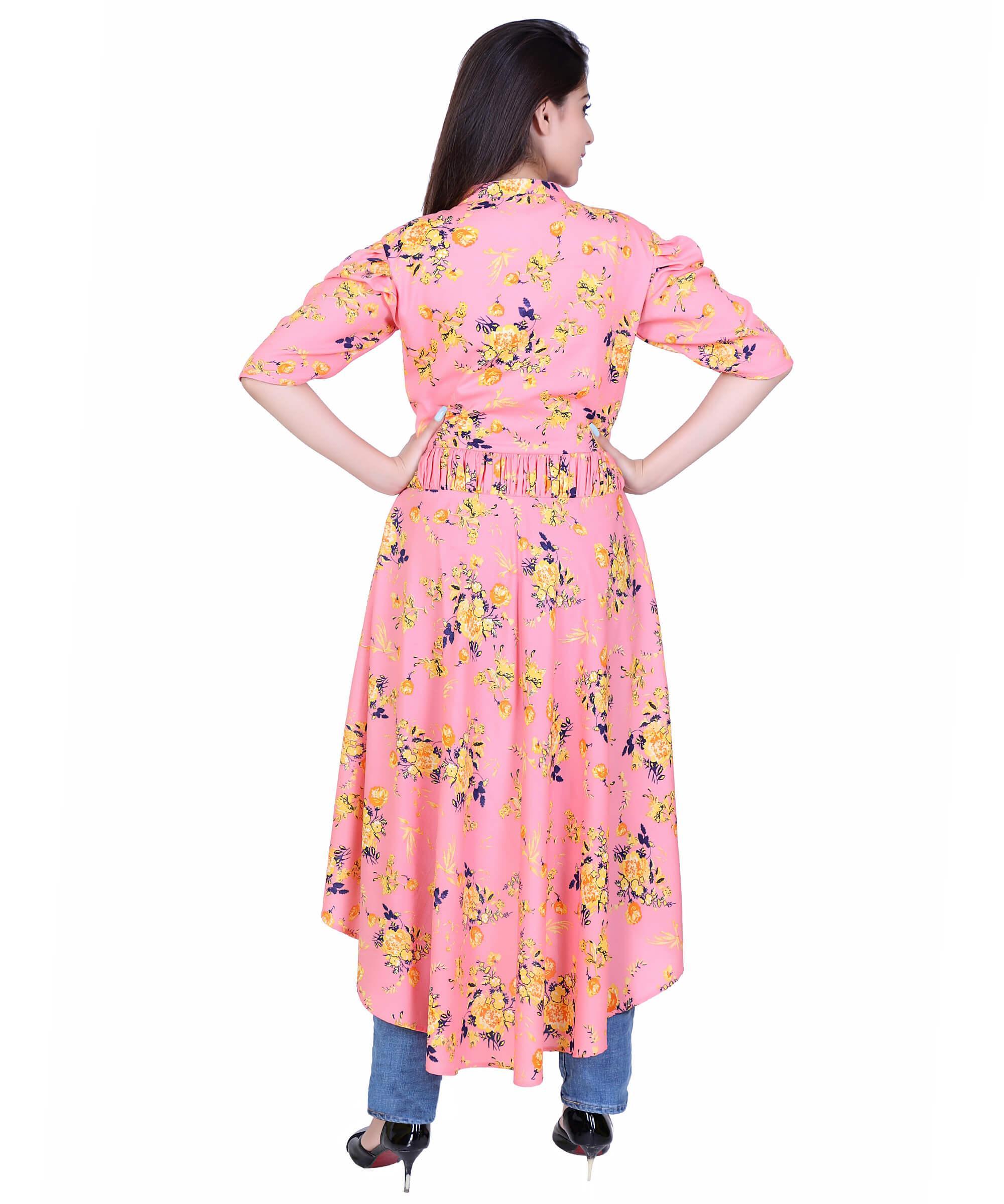 SECT-WWD WOMEN WESTERN DRESS PRINT – PEACH PRINT