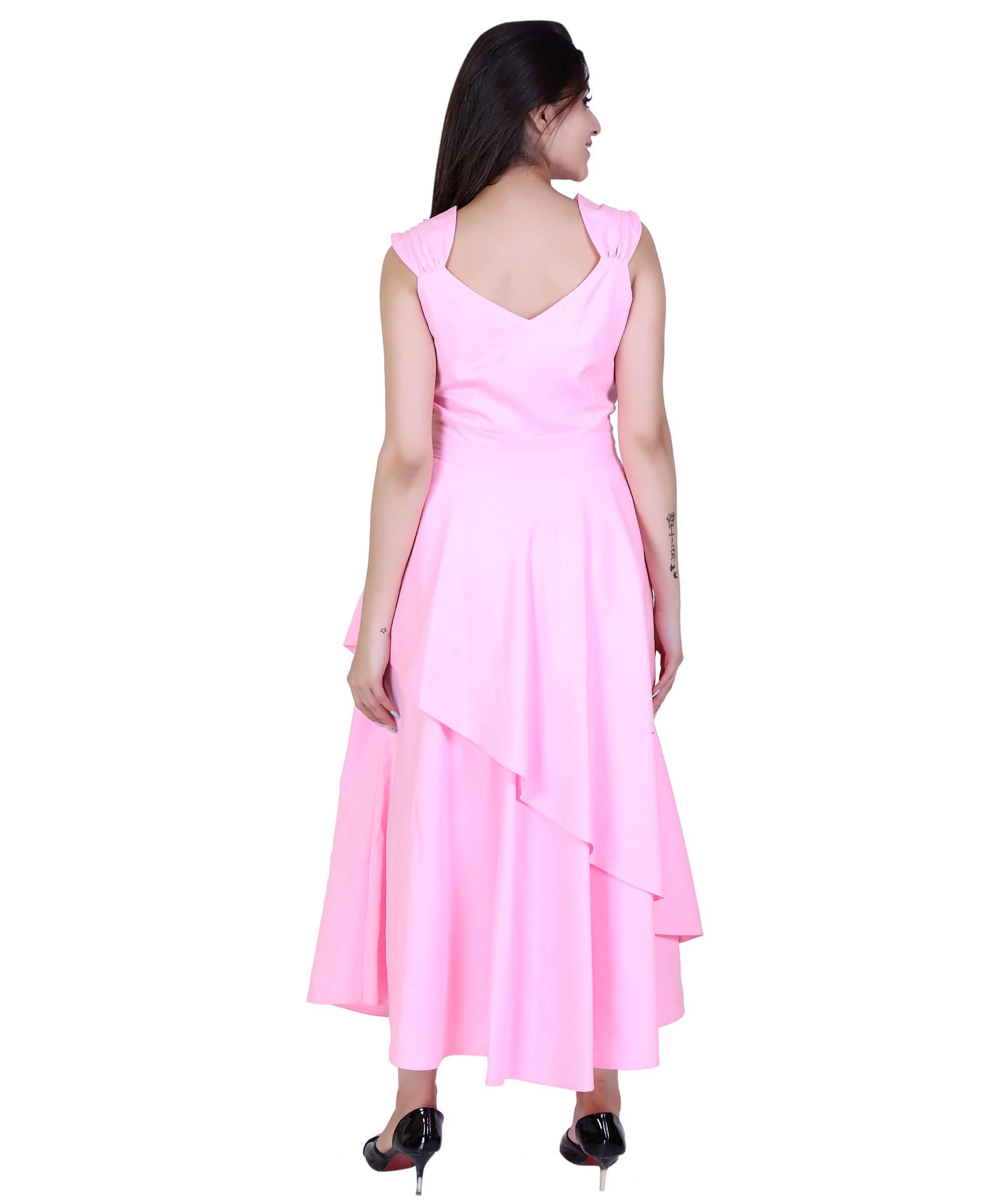 SECT-WWD WOMEN WESTERN DRESS PRINT – PINK