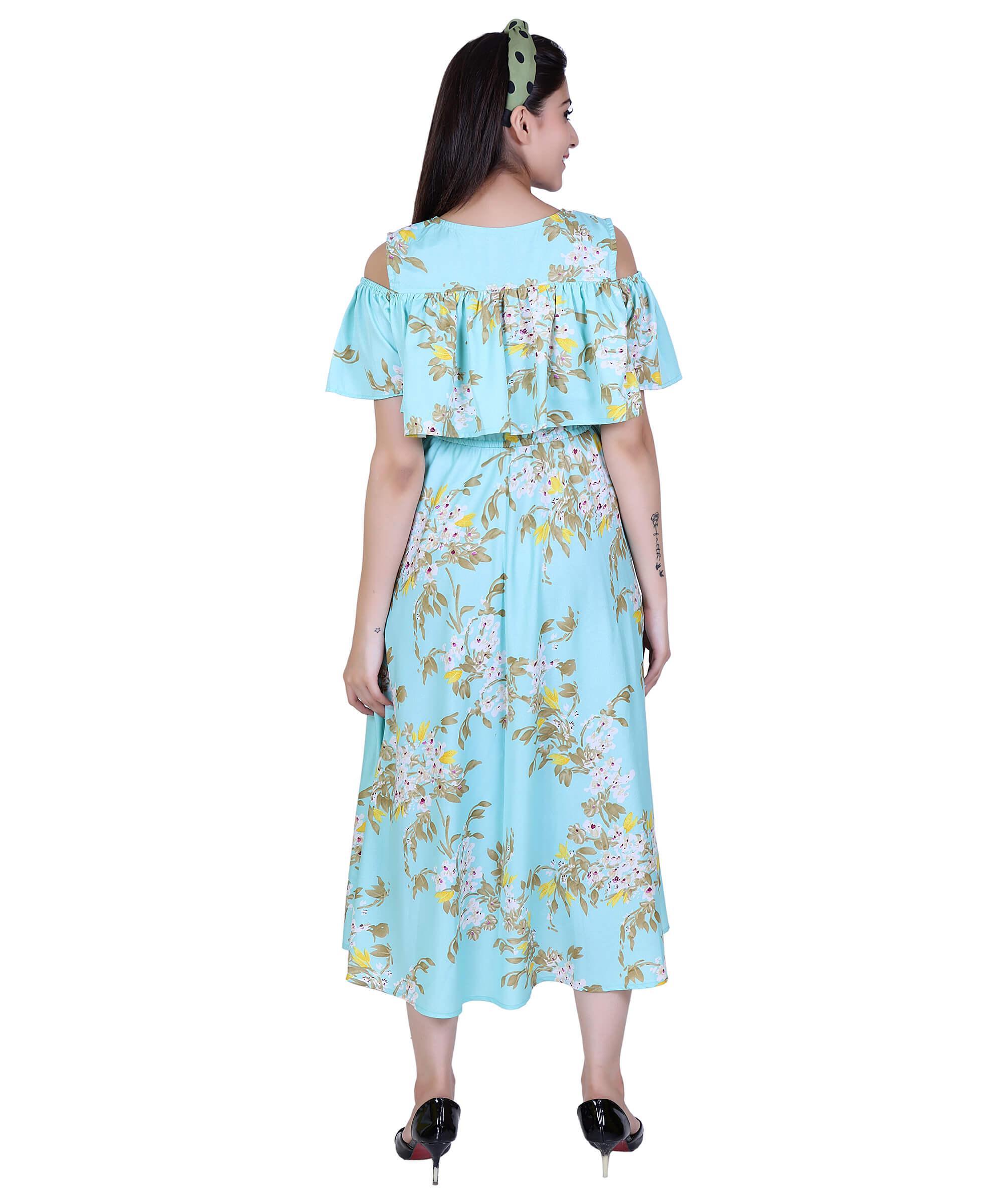 SECT-WWD WOMEN WESTERN DRESS PRINT – TURQ BLUE PRINT