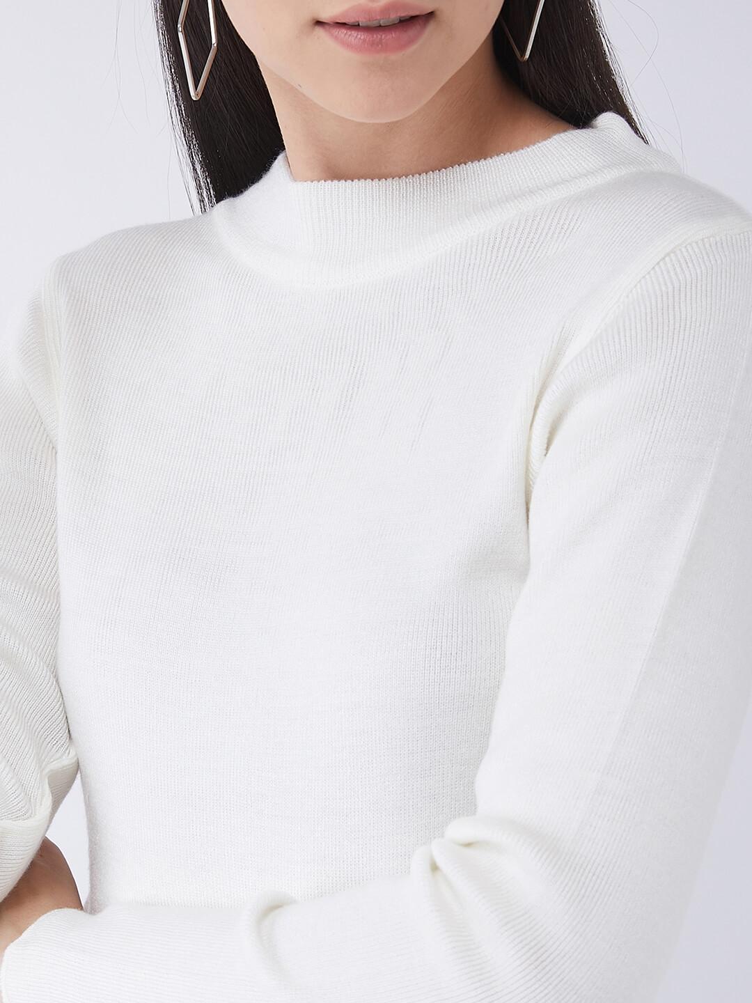 RVK Women Off White  Pullover Sweater