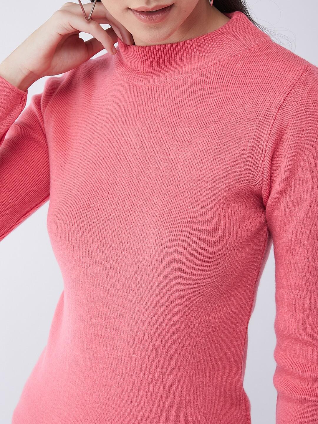 RVK Women Pink  Pullover Sweater