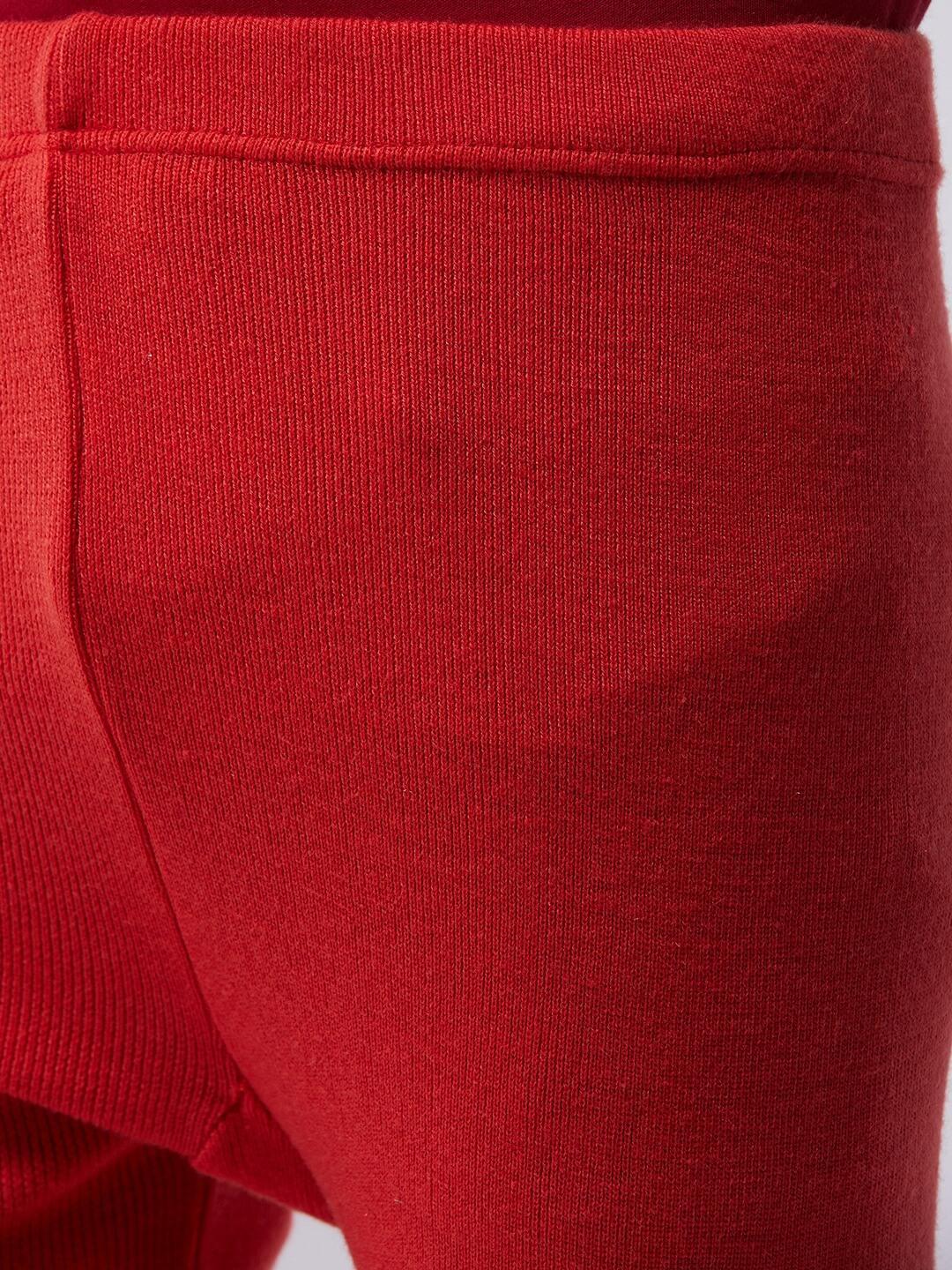 Women Orange solid slim fit woolen leggings