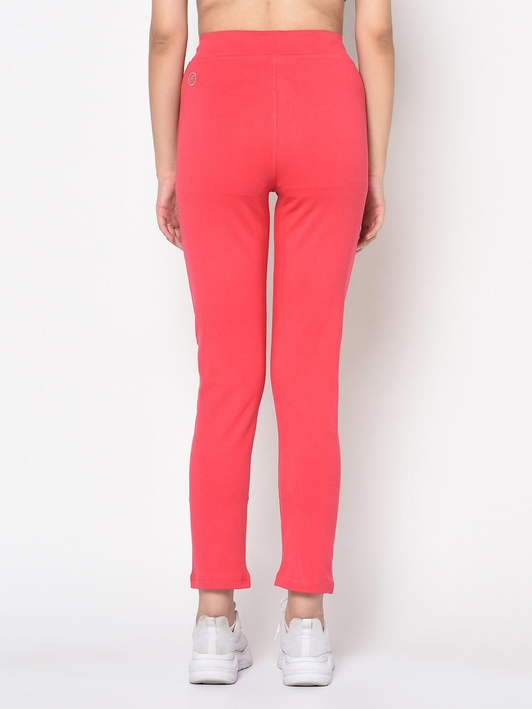 Women Rose Solid Slim-Fit Track Pants