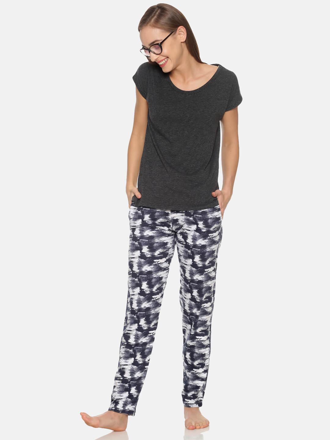 FEMEA Women Navy-White  Track Pants