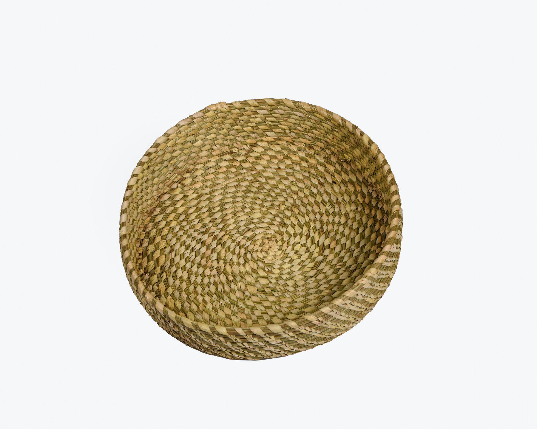 Handmade Braided SABAII GRASS ROUND MULTI- UTILITY BASKET