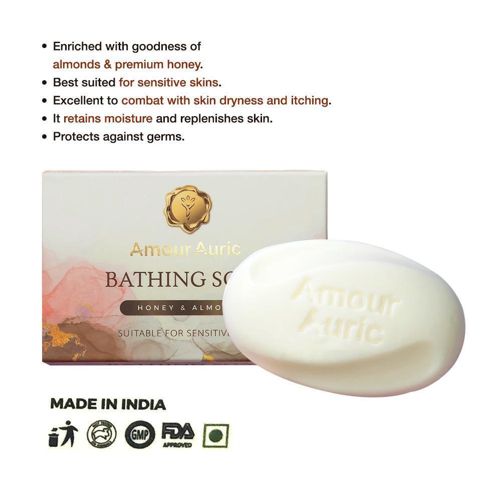 AMOUR AURIC BATHING SOAP HONEY & ALMOND 