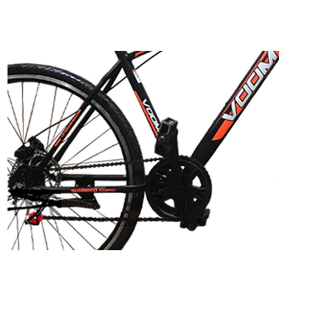 Voom Sleek Pro 700C Black:Orange Front suspension Cycle
