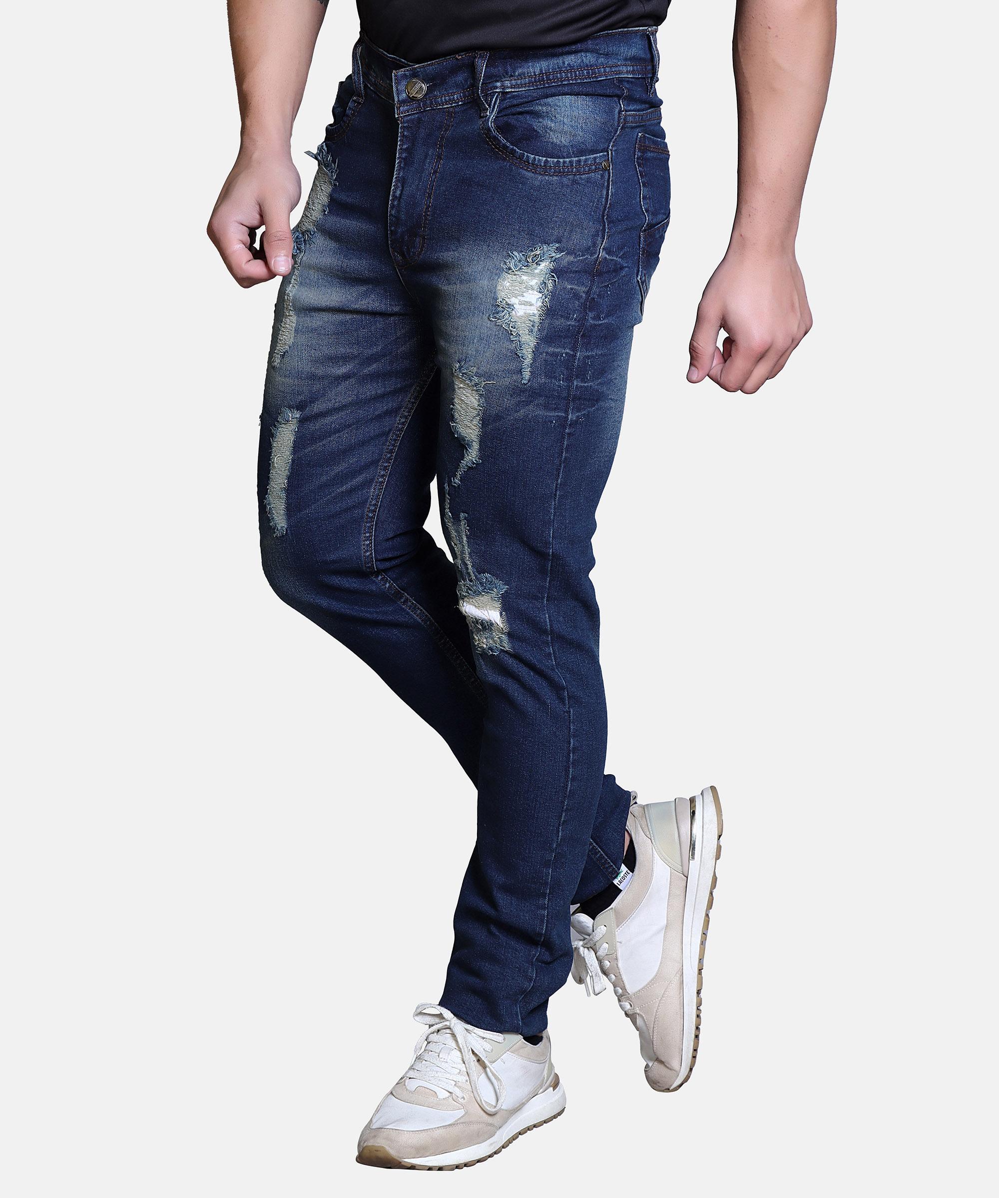 Men Regular Jeans Yellow Tint