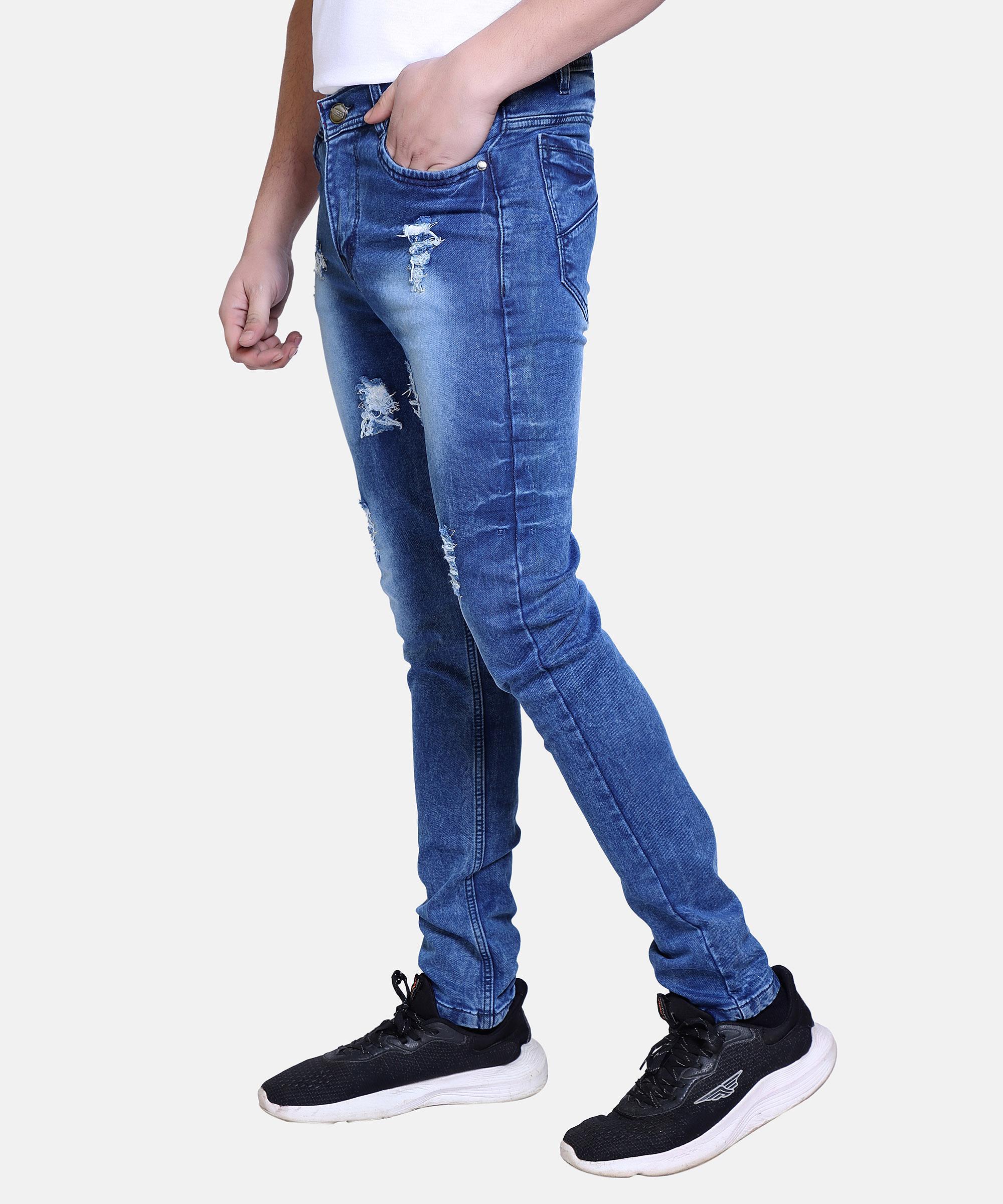 Men Regular Jeans Hard Wash-Dark Blue