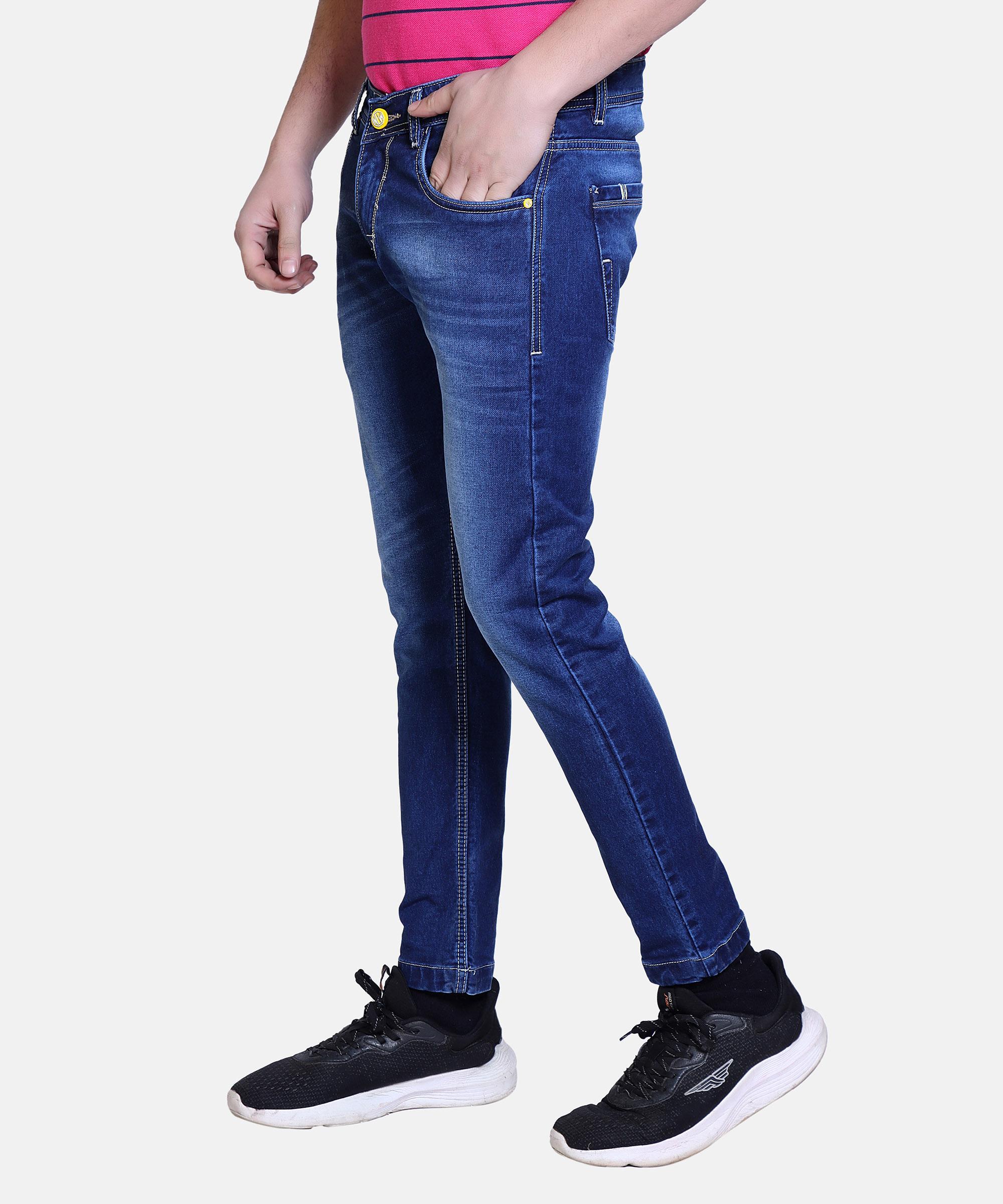 Men Regular Simple Jeans Hard Wash