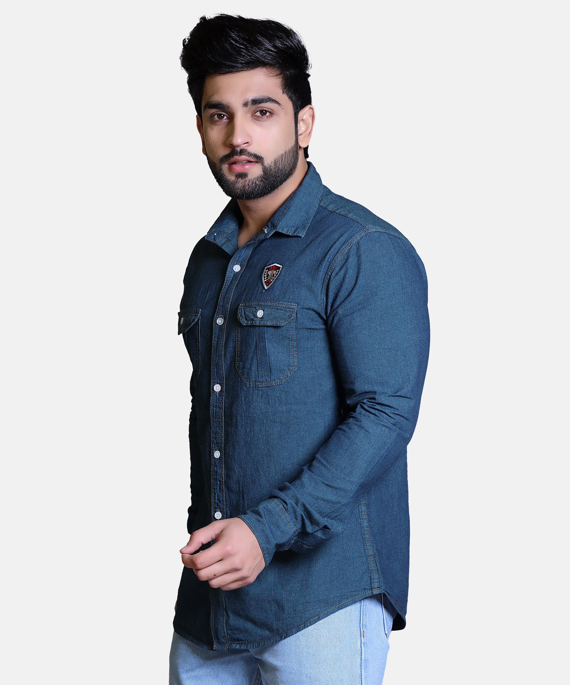 Men Shirt Full Sleeve – DENIM BLUE