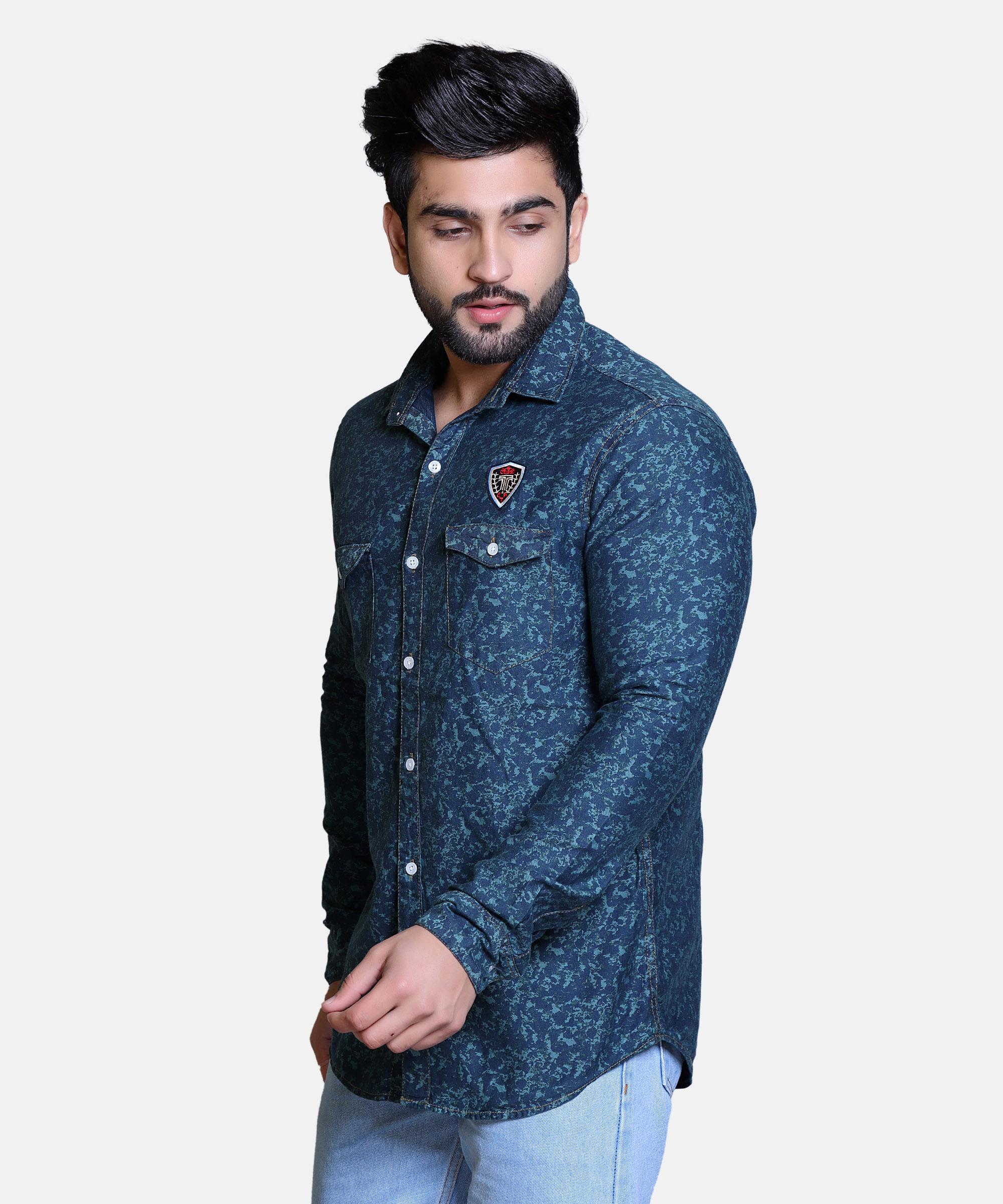 Men Shirt Full Sleeve – GREEN TINT