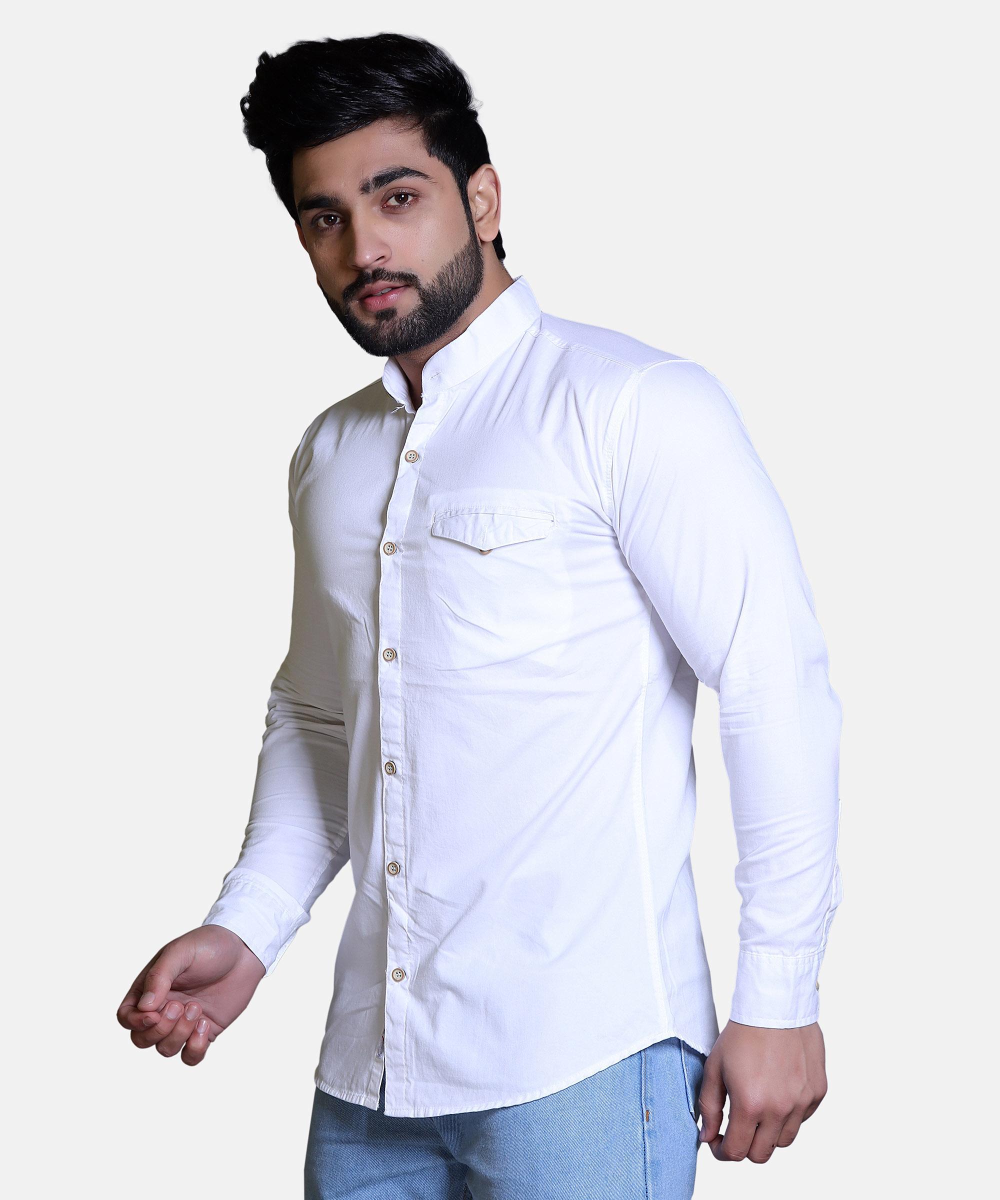 Men Shirt Full Sleeve – WHITE
