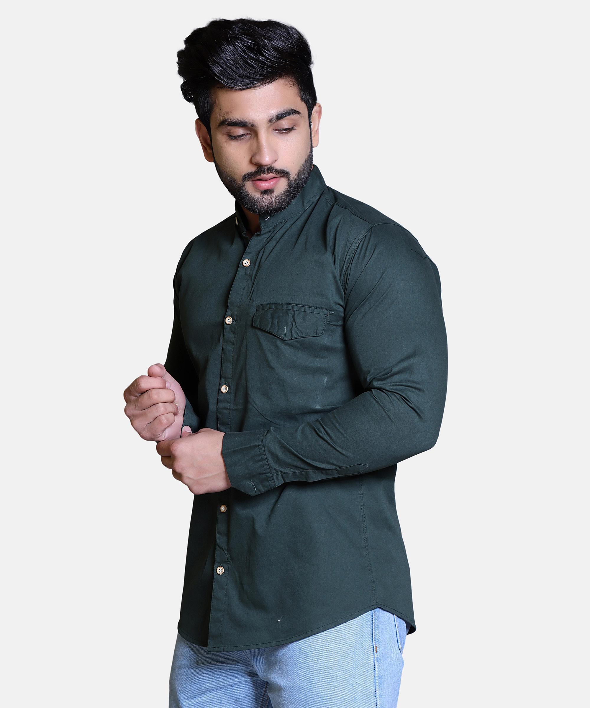Men Shirt Full Sleeve – DARK TEAL