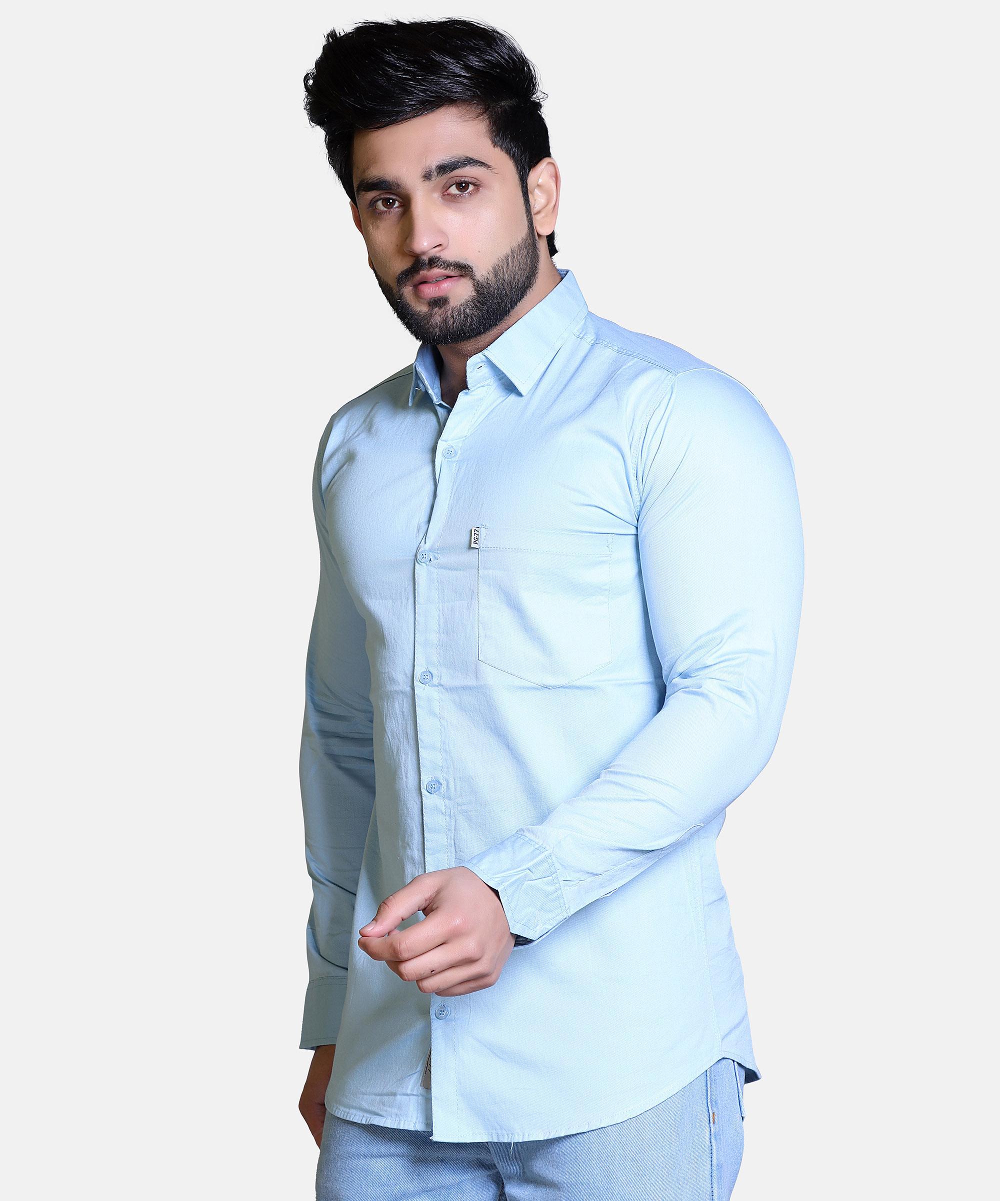 Men Shirt Full Sleeve – SKY BLUE