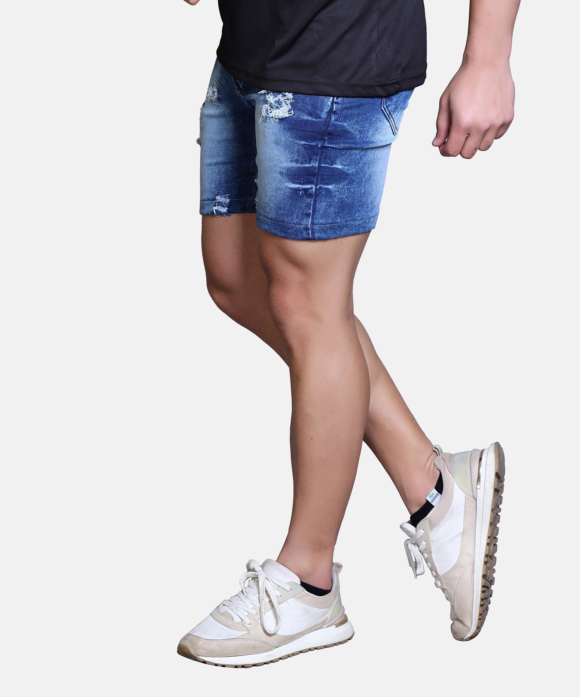 Men’s Regular Fit Shorts – Light blue HARD WASH