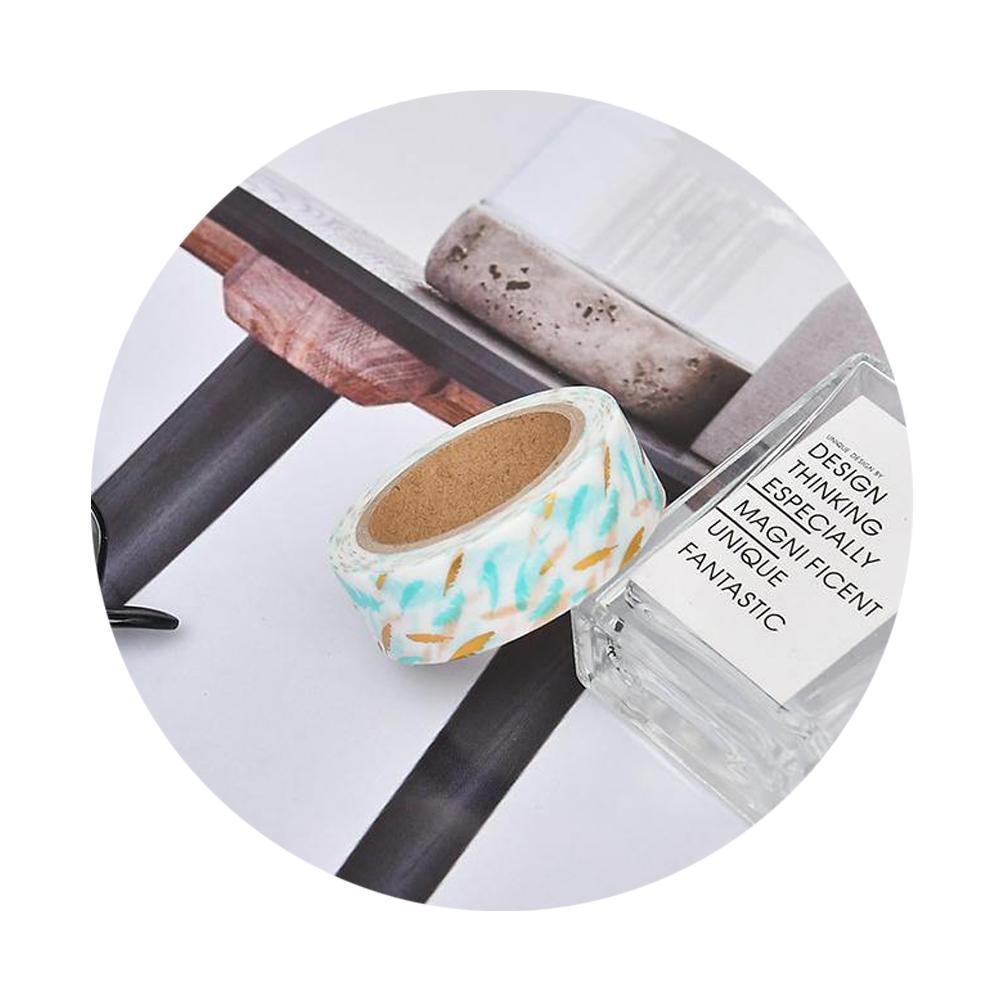 XIMI VOGUE™ Hot Stamping Washi Tape (2 Rolls)(Flamingo and Feather Pattern)
