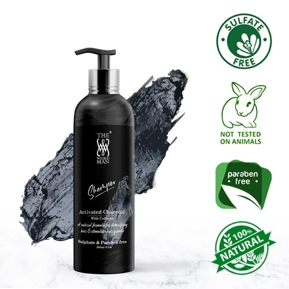 The Weird Man Activated Bamboo Charcoal Shampoo With Caffeine (200 ml)
