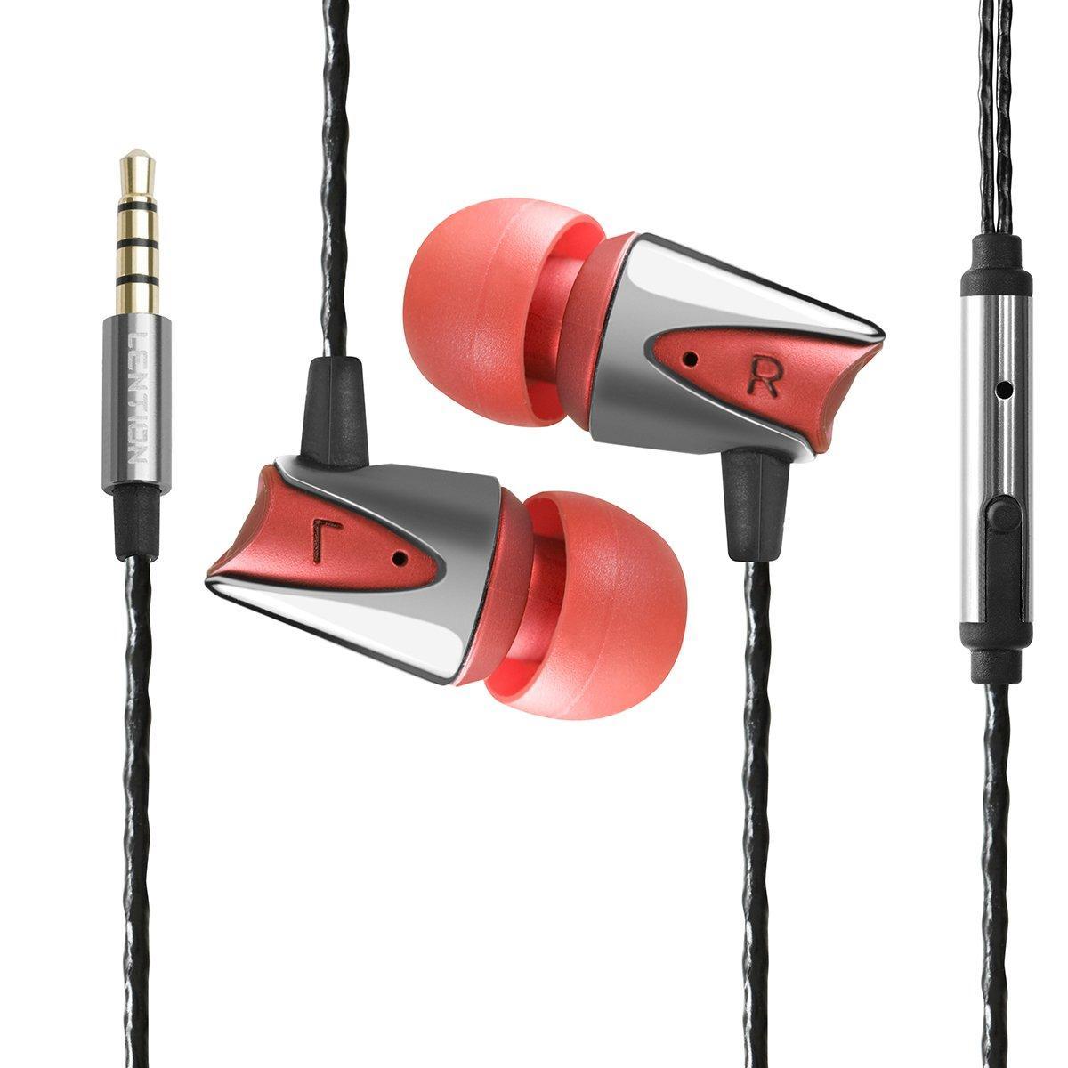 Lention in Earbuds Noice Cancellation Earphones with Remote and Mic Headset Stereo Headphones for Ap
