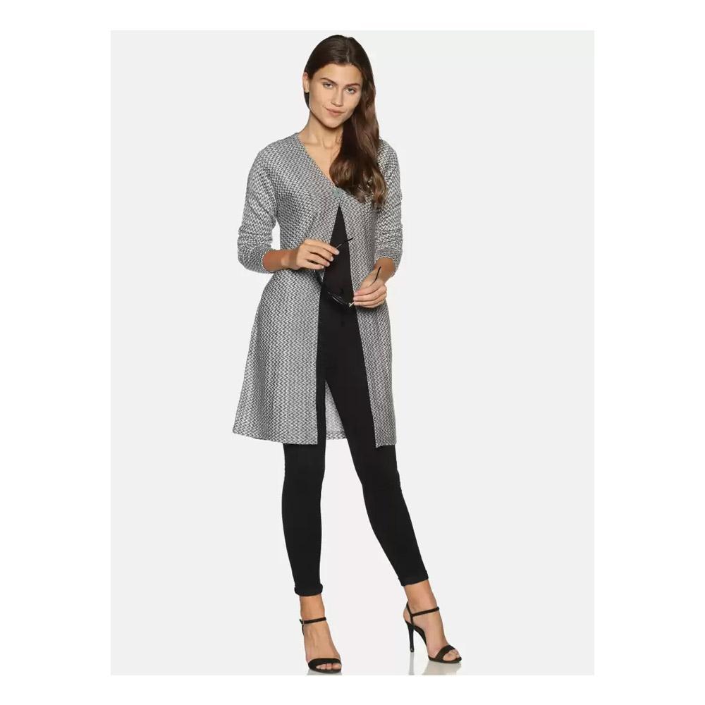 Companion Women Full Sleeve Grey Shrug