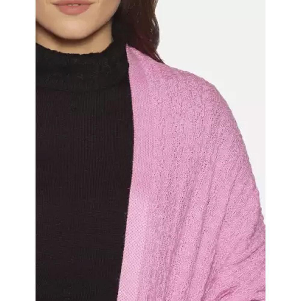 Companion Cotton Self Design Women Shawl  (Pink)